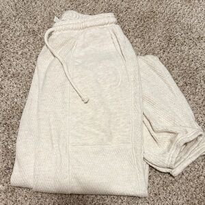 Aerie Cozy Cream Knit Joggers